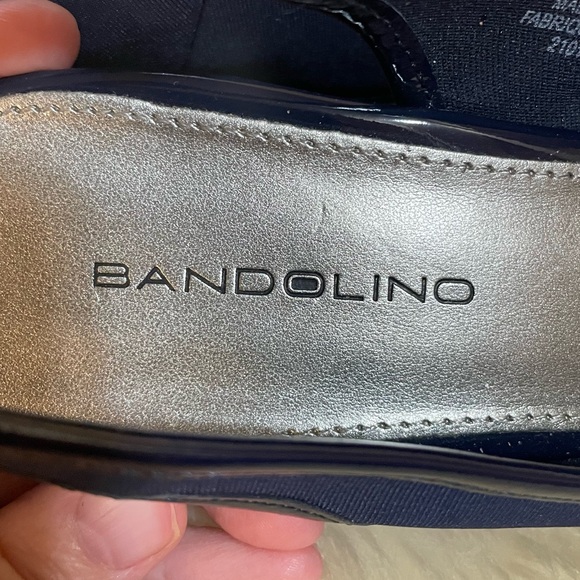 Navy Blue and Black Slingback Heel - Picture 4 of 6